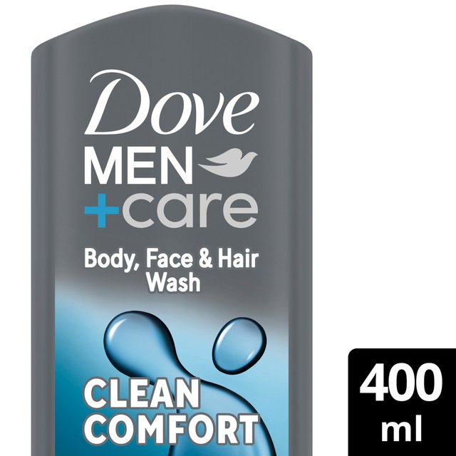 Dove Men+Care Clean Comfort Body & Face Wash, 400ml