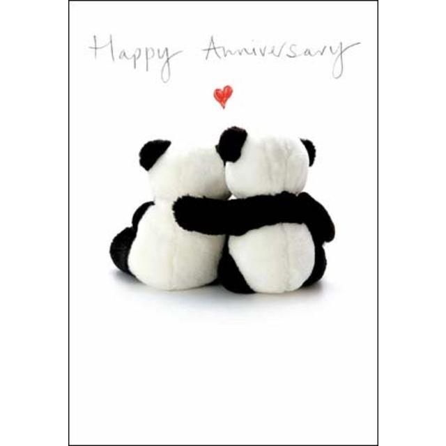 Pandas Anniversary Card, 18x13cm