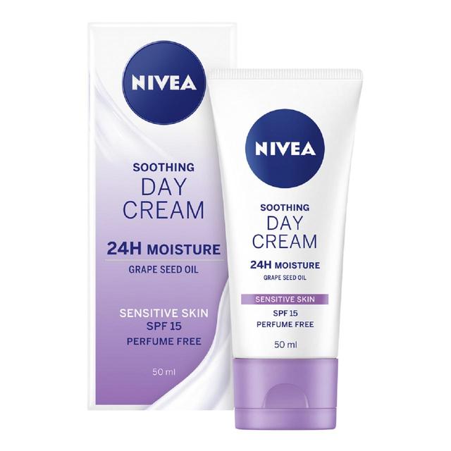 NIVEA Day Cream Face Moisturiser for Sensitive Skin SPF15 | Ocado