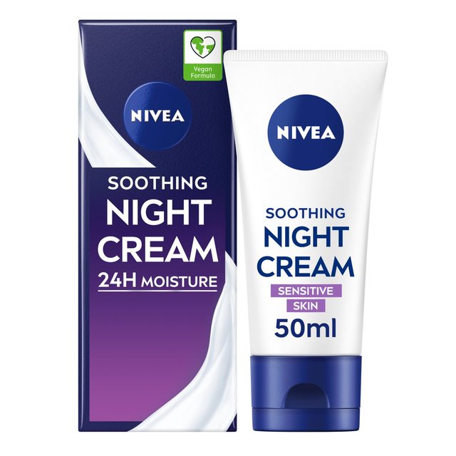 Nivea Night Cream Face Moisturiser for Sensitive Skin, 50ml