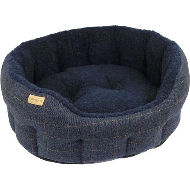 Earthbound Traditional Tweed Navy Dog Bed Small