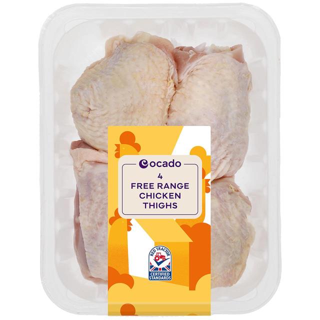 Ocado 4 Free Range Chicken Thighs, Typically: 540g