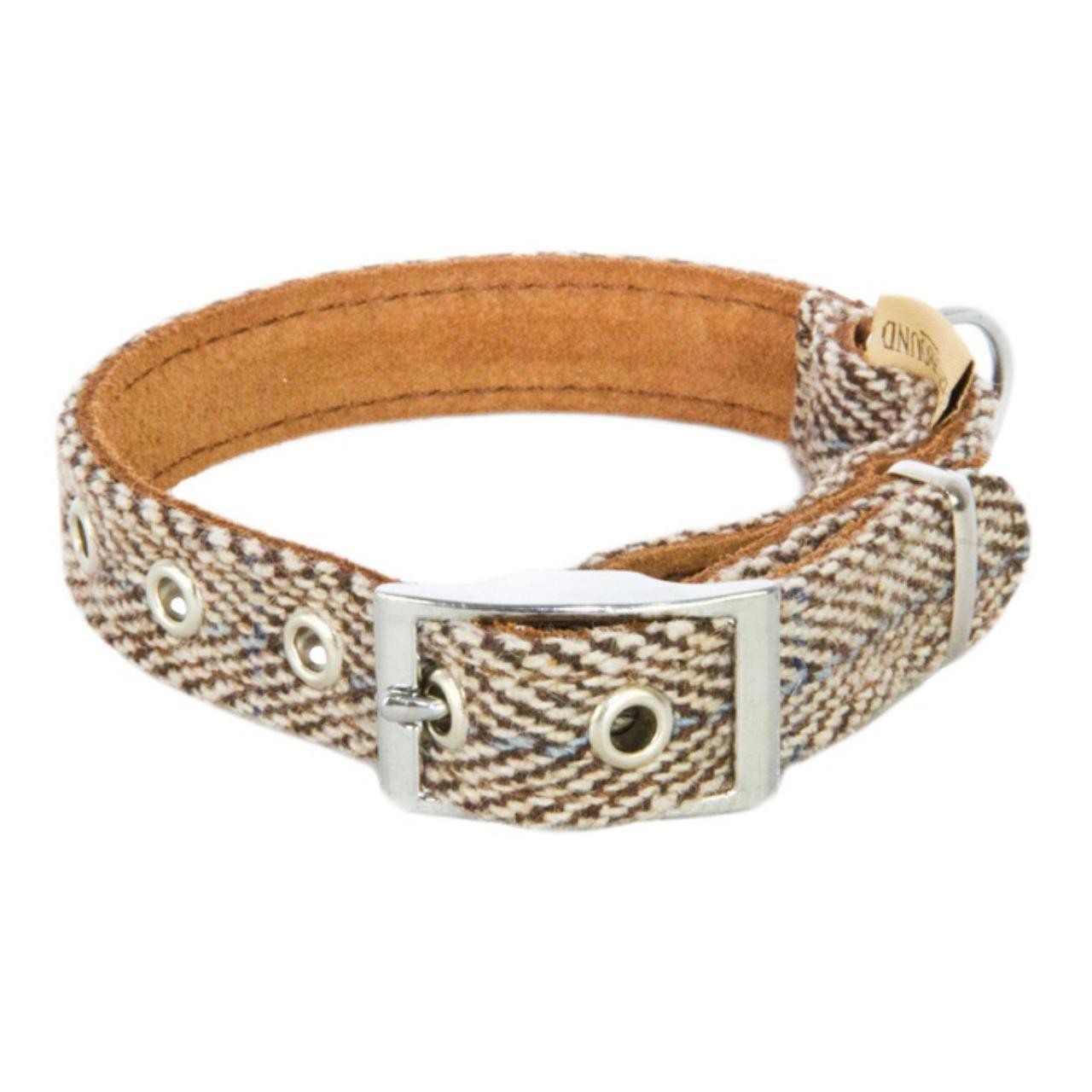 An image of Earthbound Tweed Herringbone Collar 25 - 35cm