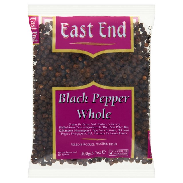 East End Black Pepper Whole, 100g