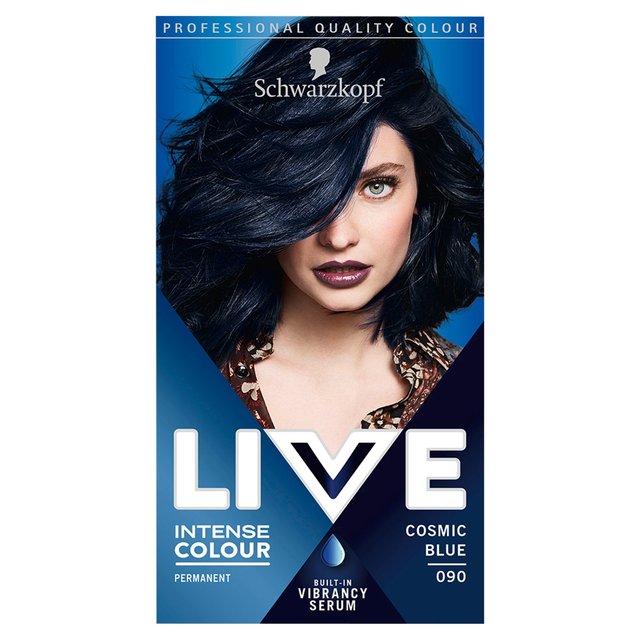 Schwarzkopf Live Cosmic Blue 90 Permanent Hair Dye, 142ml