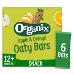 Organix Apple & Orange Organic Soft Oaty Bars, 12 mths+ Multipack