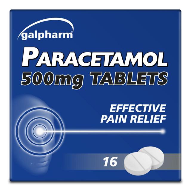 Galpharm, One Size, Paracetamol 500mg Tablets, 16 Per Pack