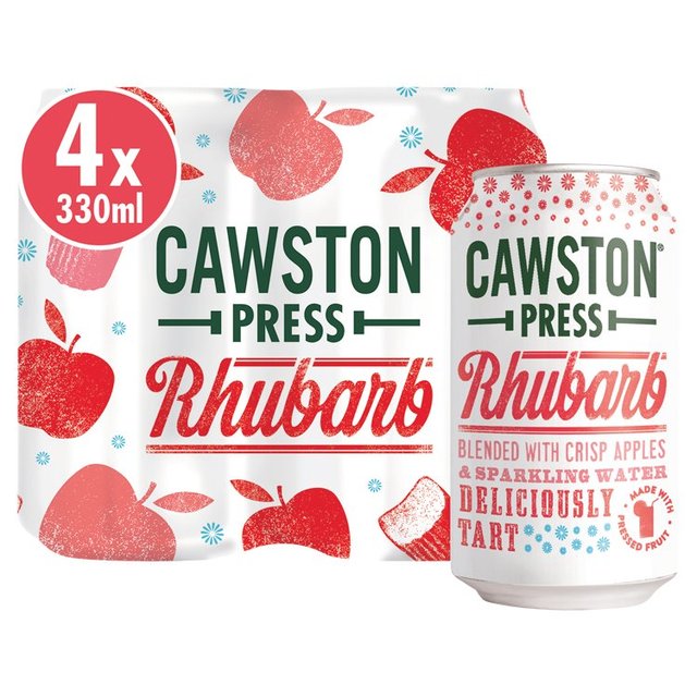 Cawston Press Sparkling Rhubarb & Apple, 4 x 330ml