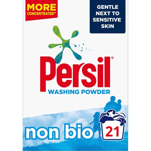 Persil Fabric Cleaning Washing Powder Non Bio 21 Wash, 1.134kg