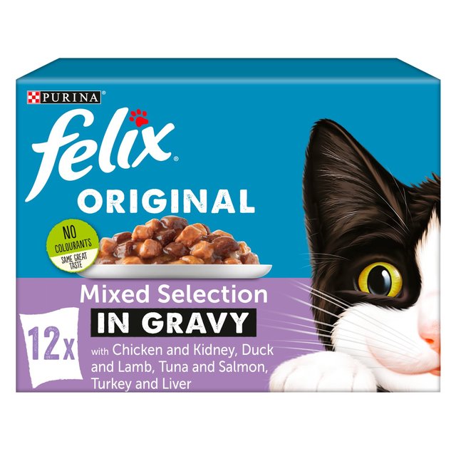 Felix Cat Food Mixed Selection In Gravy, 12 x 100g