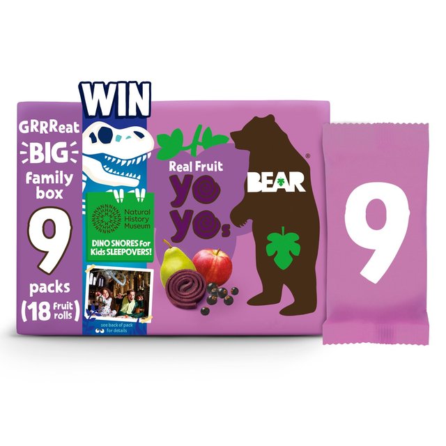 Bear Fruit Yoyos Blackcurrant Family Pack, 9 x 20g