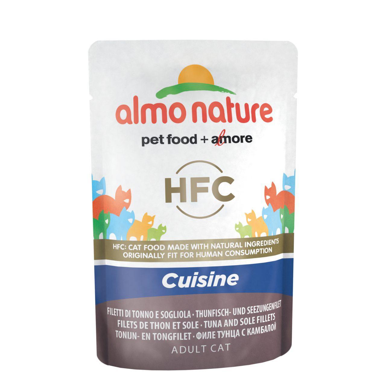 An image of Almo Nature Cat Pouch Classic Cuisine Tuna and Sole Fillets
