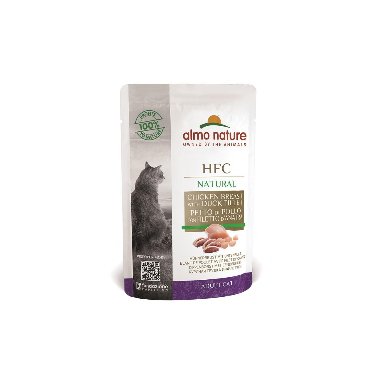 An image of Almo Nature Cat Pouch Classic Raw Pack Chicken Breast and Duck Fillet