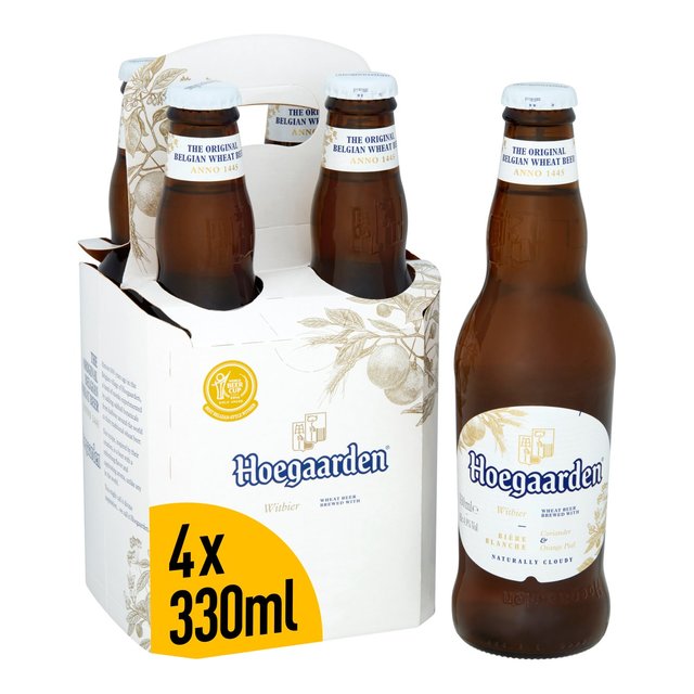 Hoegaarden Refreshing 4x330ml Belgian Wheat Beer, 4 x 330ml