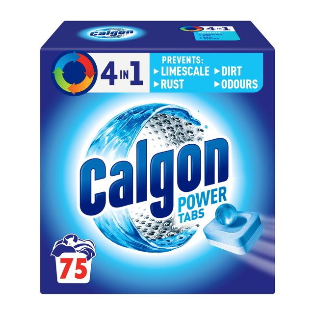 Calgon 3-in-1 Washing Machine Water Softener Tablets, 75 Per Pack