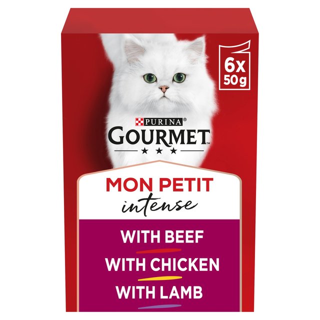 Gourmet Mon Petit Cat Food Pouches Meat, 6 x 50g