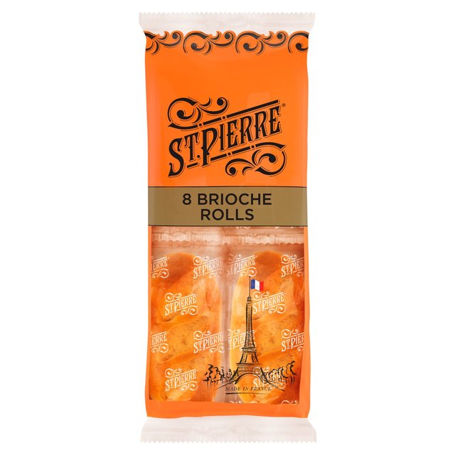 St Pierre Brioche Rolls Individually Wrapped, 8 Per Pack