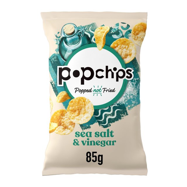 Popchips Sea Salt & Vinegar Sharing Crisps, 85g