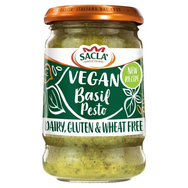 Sacla’ Gluten & Dairy Free Basil Pesto, 190g