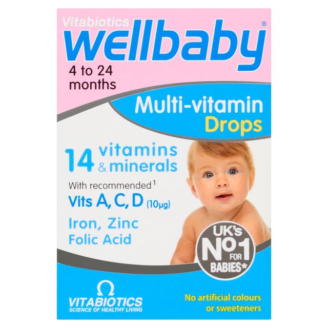 Vitabiotics Wellbaby Multivitamin Vitamins & Minerals Drops 4-12mnths, 30ml