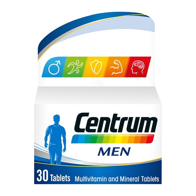 Centrum Advance Men Multivitamins With Vitamin D & C Tablets, 30 Per Pack