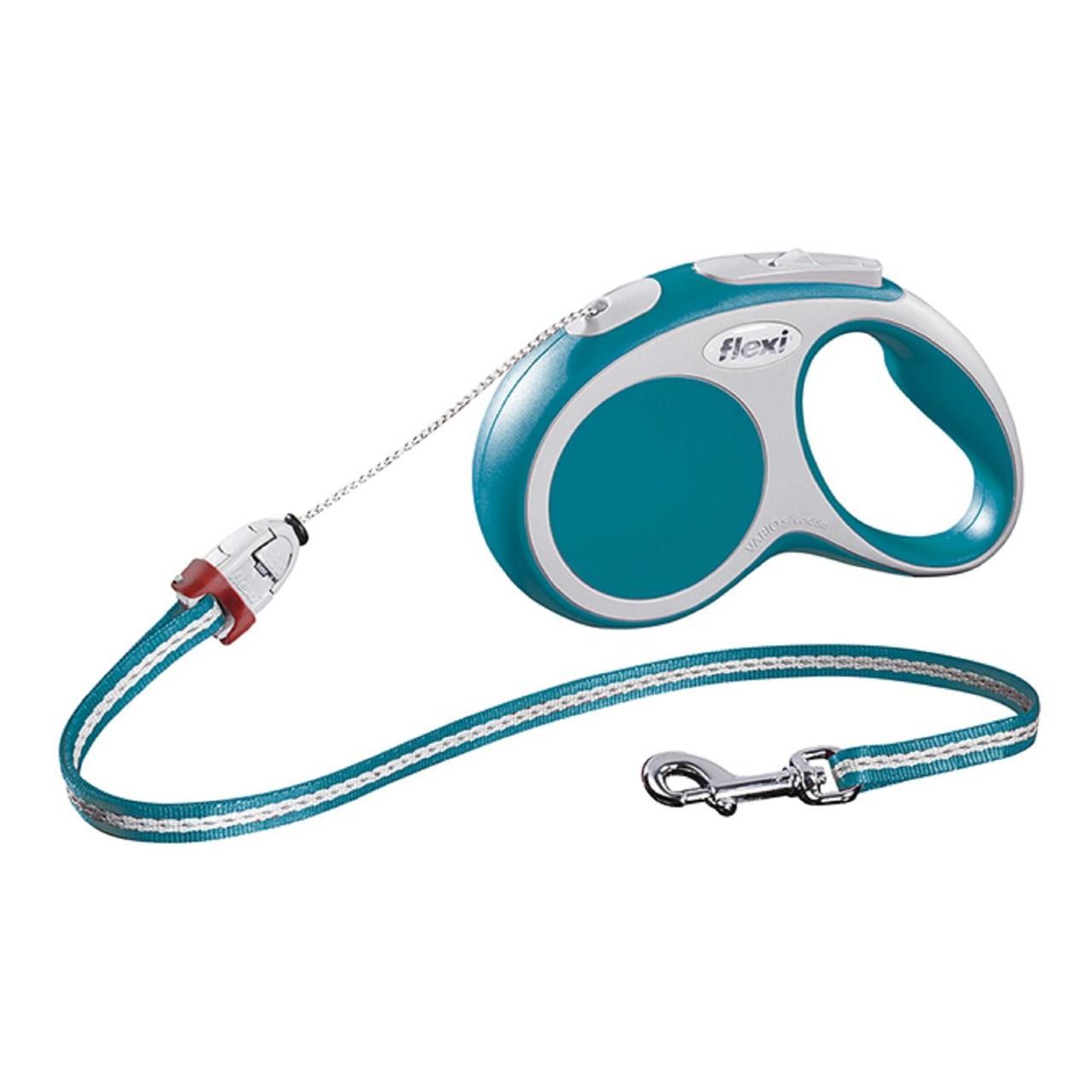An image of Flexi Vario Small 8 Meter Cord Turquoise