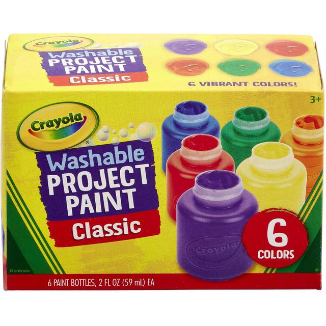 Crayola 6 Washable Kids Paint, 6 Per Pack