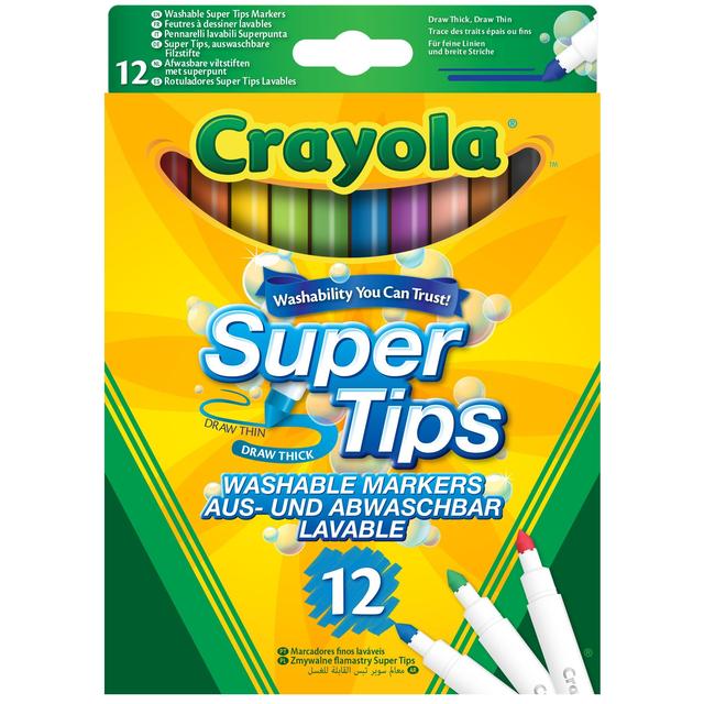 Crayola Bright Supertips, 12 Per Pack