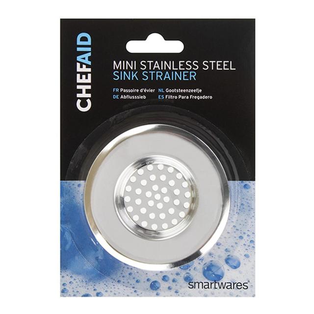 Chef Aid Silver Stainless Steel Mini Sink Strainer, 5x5.8x0.8cm
