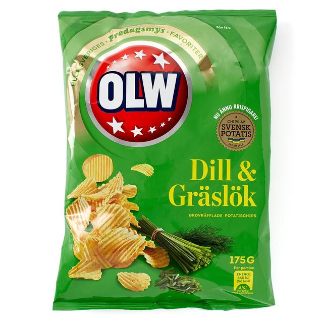 Olw Dill & Graslok Dill & Chives Crisps, 175g