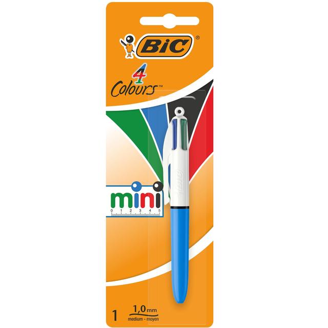 Bic Mini 4 Colour Ballpoint Pen, 1.0mm