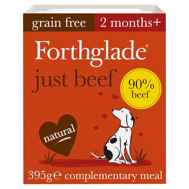 Forthglade Just Beef Grain Free Wet Dog Food, 395g