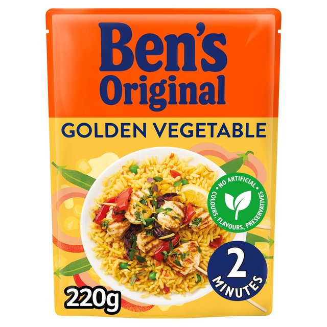 Bens Original Golden Vegetable Microwave Rice, 220g