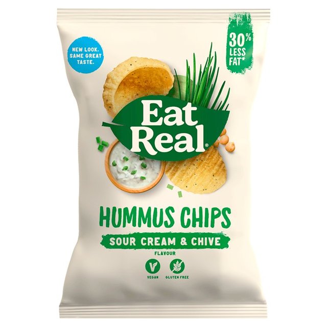 Eat Real Hummus Sour Cream & Chives Flavour Chips, 135g