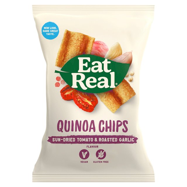 Eat Real Quinoa Sun Dried Tomato & Garlic Flavoured Chips, 80g