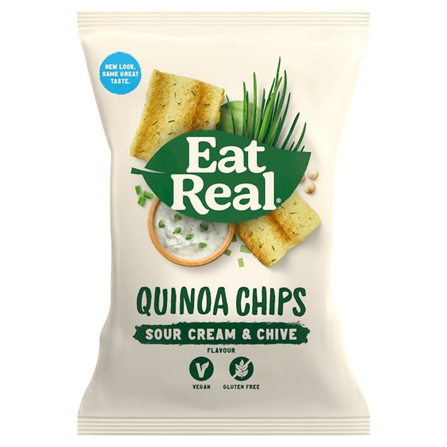Eat Real Quinoa Sour Cream & Chive Flavoured Chips, 80g