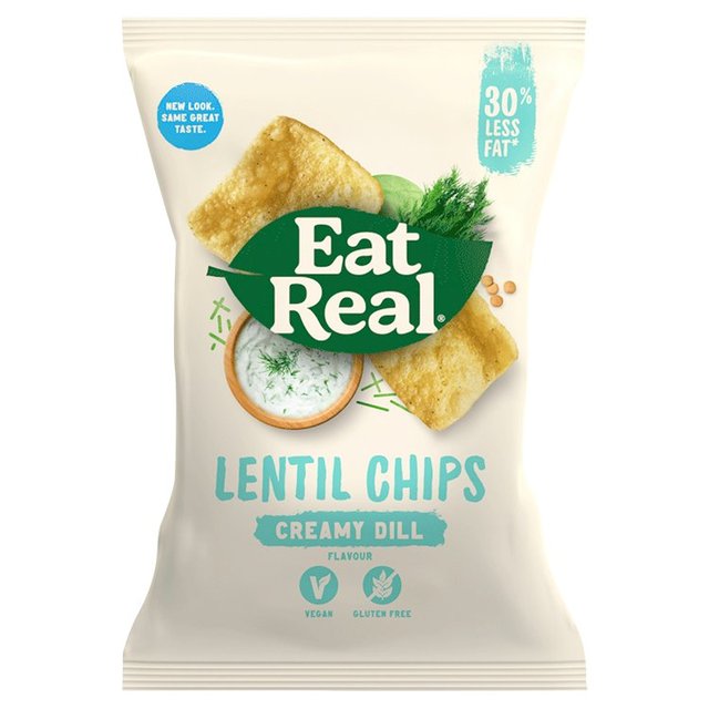 Eat Real Lentil Creamy Dill Flavoured Chips, 113g