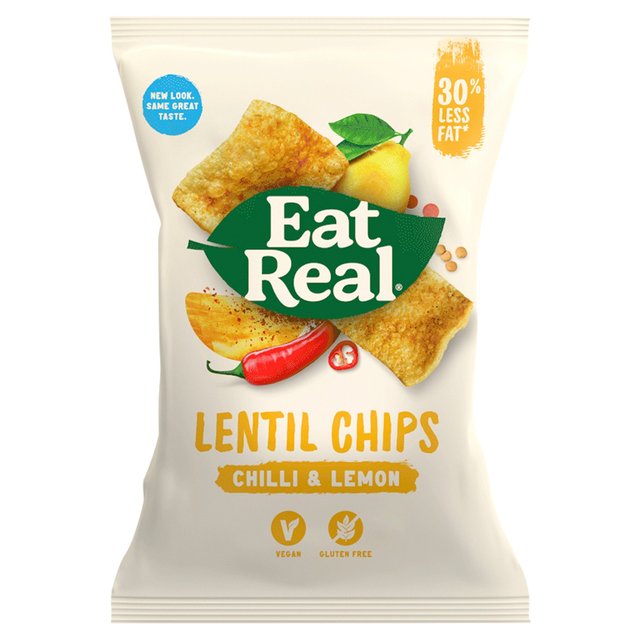 Eat Real Lentil Chilli & Lemon Flavoured Chips, 113g