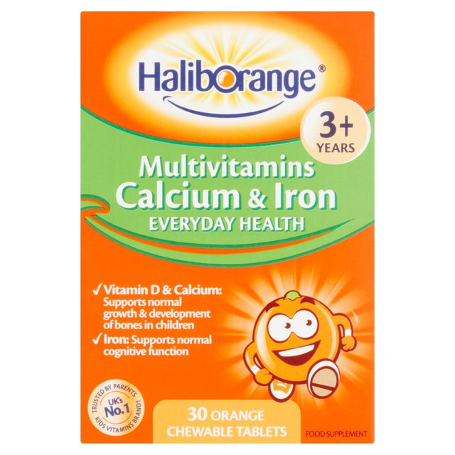 Haliborange Kid’s Calcium & Iron Orange Chewable Tablets 3 Years+