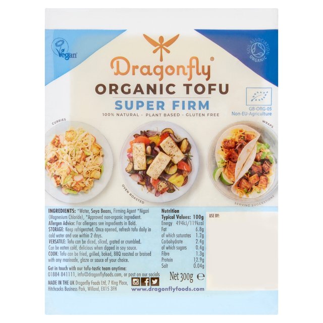 Dragonfly Gluten Free Organic Super Firm Fresh Tofu, 300g