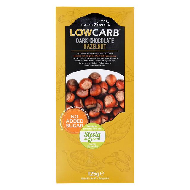 Carbzone Low Carb Dark Chocolate Hazelnut, 125g