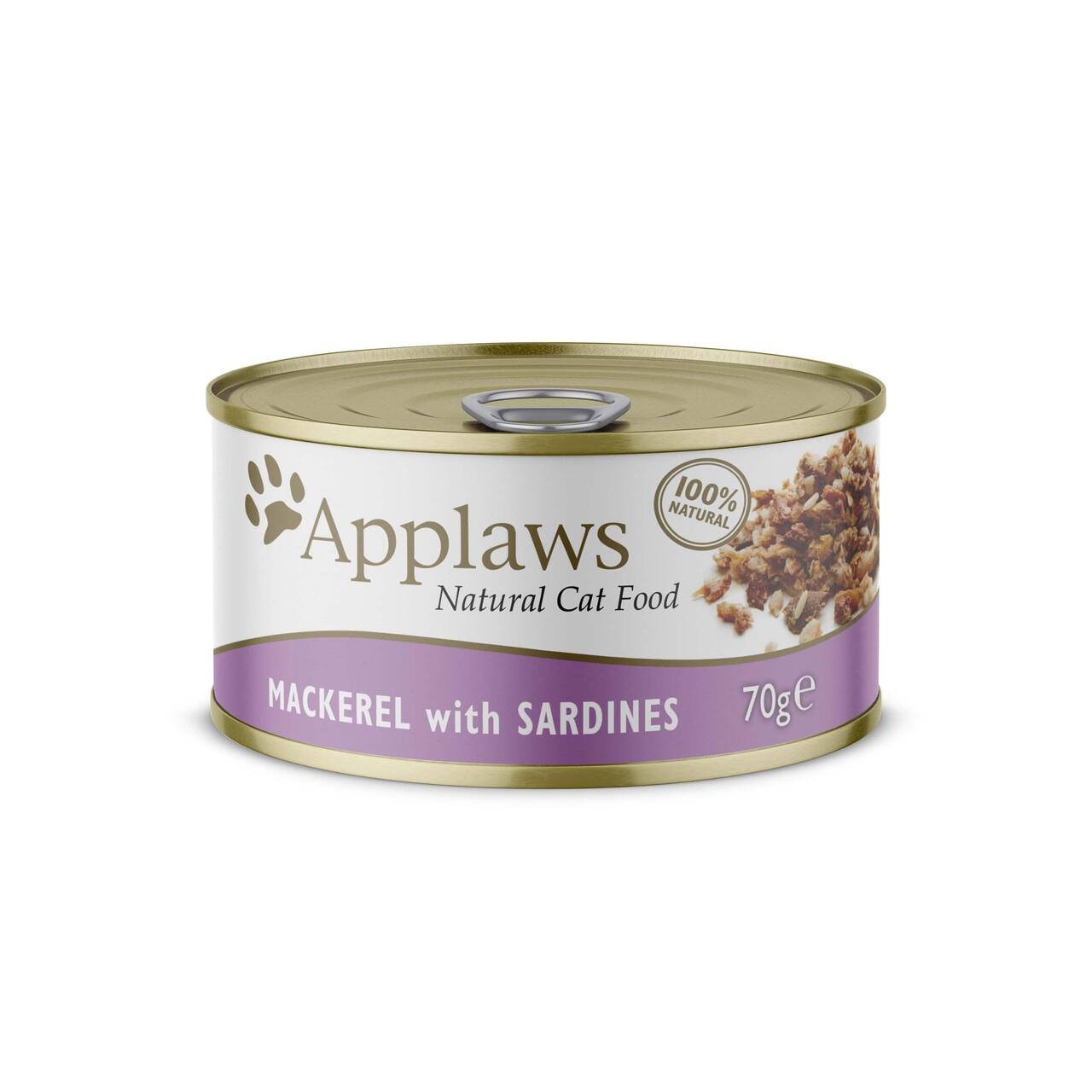 An image of Applaws Cat Food Mackerel With Sardine in Broth