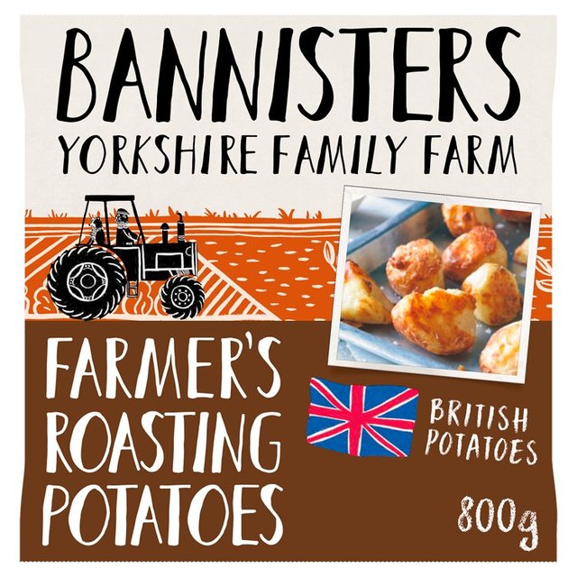 Bannisters Farm Skin On Roasting Potatoes, 800g