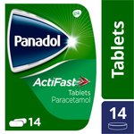 Panadol ActiFast Paracetamol Pain Killers 500mg 14 Tablets