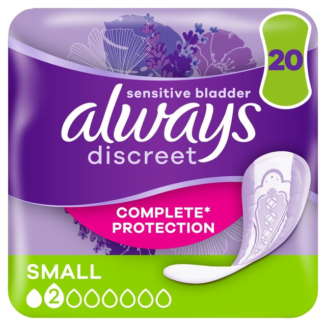 Always Discreet Incontinence Pads Small, 20 per Pack