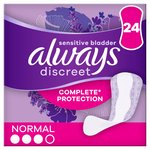 Always Discreet Incontinence Liners Normal