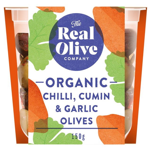 The Real Olive Company Organic Mixed Pitted Olives With Moroccan Flavours, 150g