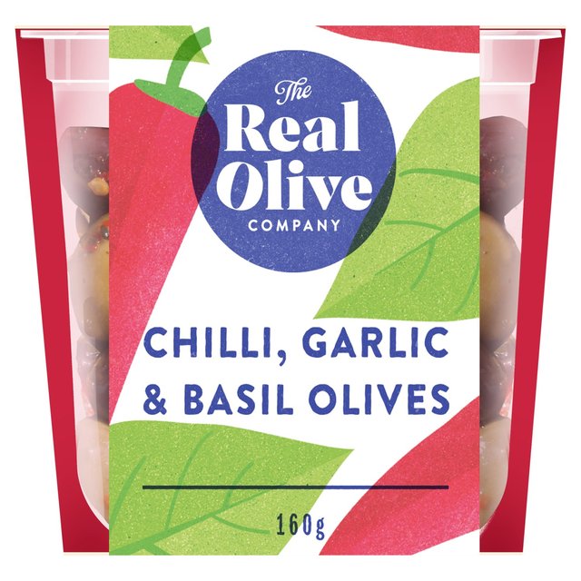The Real Olive Company Pitted Tricolore Mixed Olives, 160g