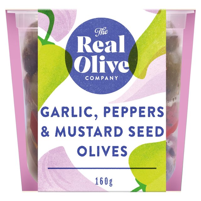 The Real Olive Company Siciliana Pitted Mixed Olives, 160g