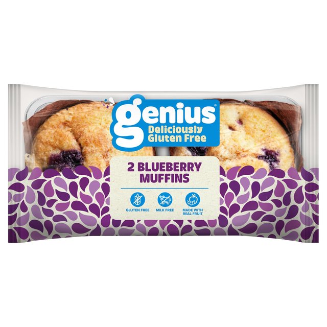 Genius Gluten Free Blueberry Muffin, 2 Per Pack